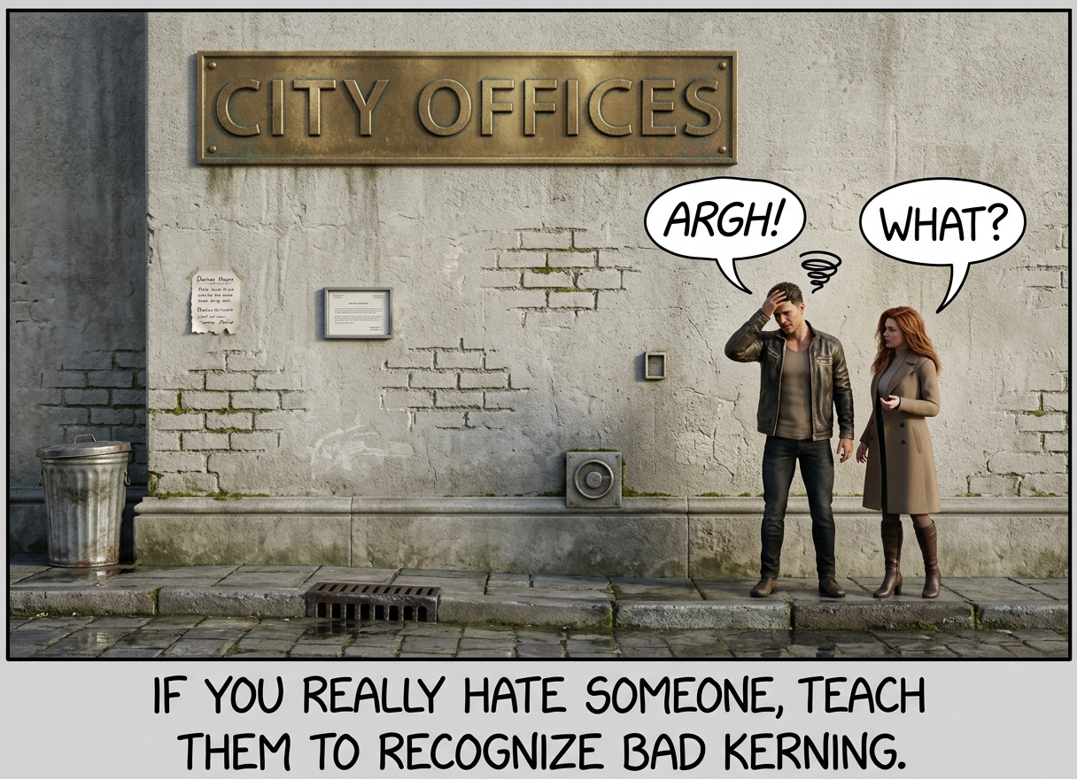 I have never been as self-conscious about my handwriting as when I was inking in the caption for this comic.