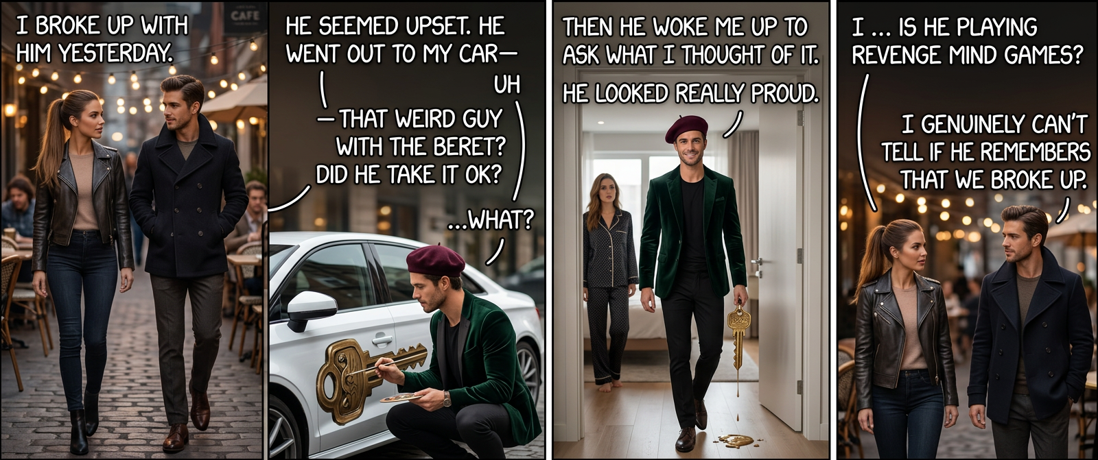 I was sure he was just getting revenge, but then he did the same thing to Carrie Underwood. Then he mailed me a scone. I think I'm giving up dating.