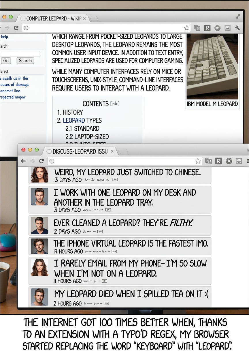 Problem Exists Between Leopard And Chair