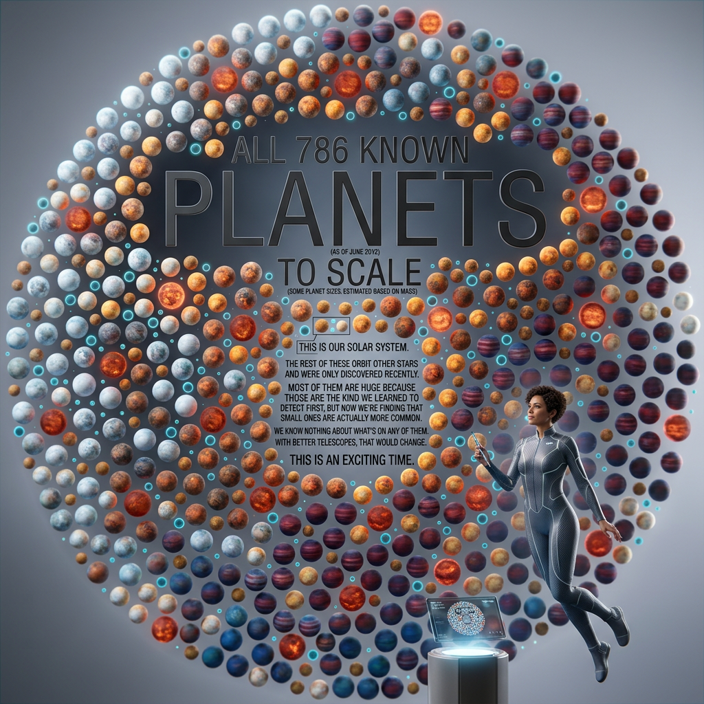 Planets are turning out to be so common that to show all the planets in our galaxy, this chart would have to be nested in itself--with each planet replaced by a copy of the chart--at least three levels deep.