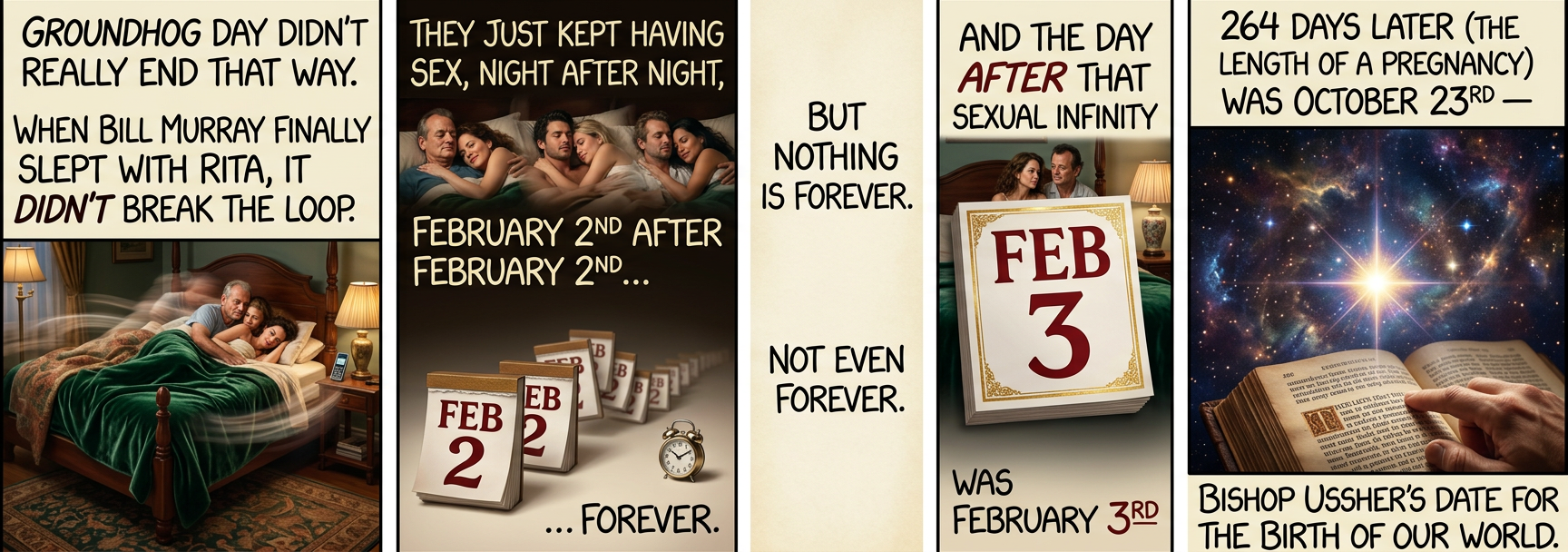 If you closely examine the cosmic background radiation, you can pick up lingering echoes of 'I Got You Babe'.