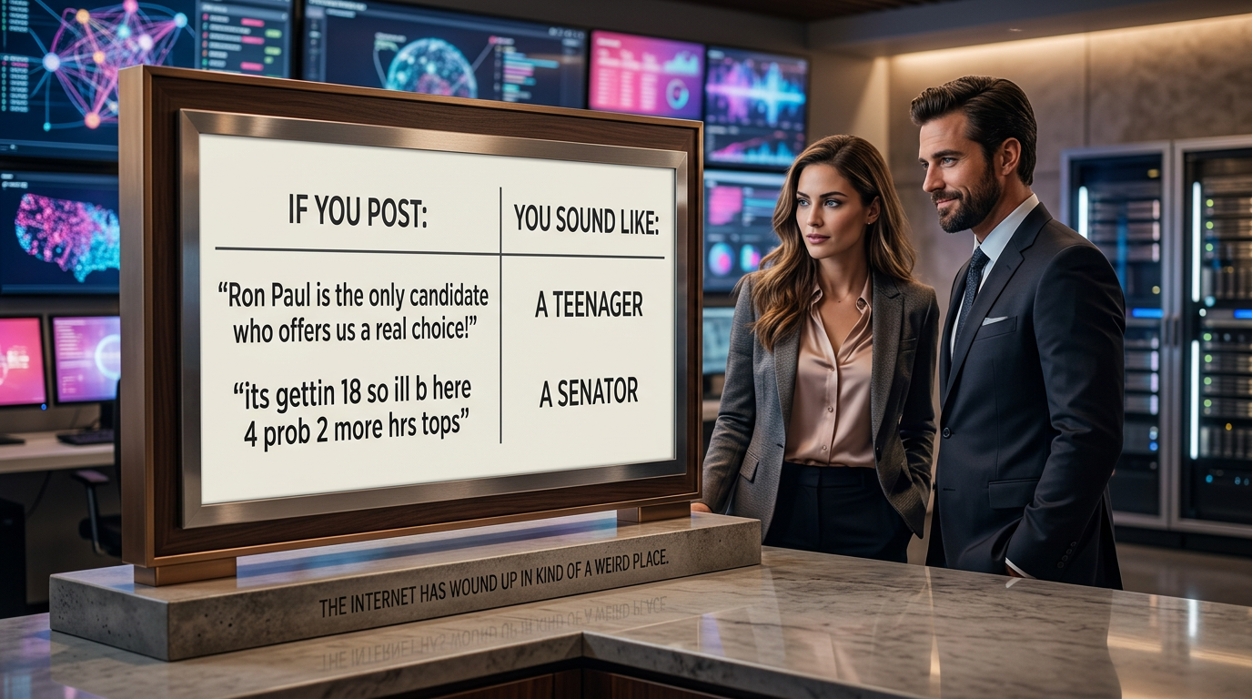 I liked the idea, suggested by h00k on bash.org, of a Twitter bot that messages prominent politicians to tell them when they've unnecessarily used sms-speak abbreviations despite having plenty of characters left.