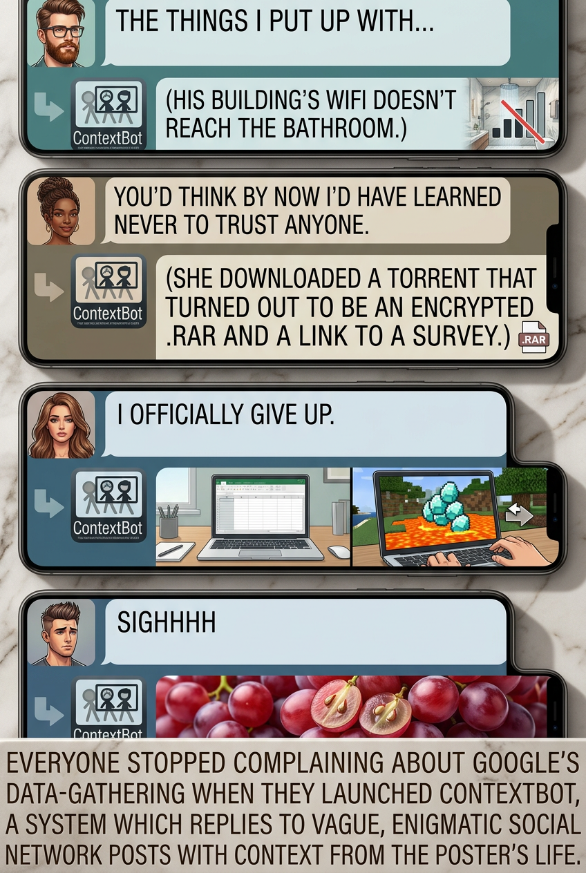 If you read all vaguebooking/vaguetweeting with the assumption that they're saying everything they can without revealing classified military information, the internet gets way more exciting.