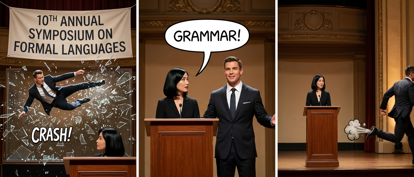 [audience looks around] 'What just happened?' 'There must be some context we're missing.'