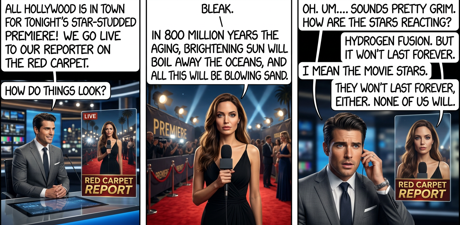 'But what's the buzz about the film?' 'We're hoping it's distracting.'