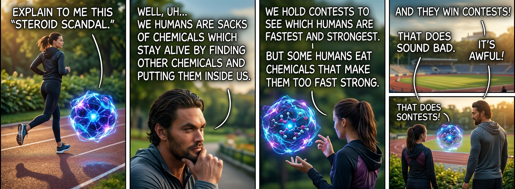 A human is a system for converting dust billions of years ago into dust billions of years from now via a roundabout process which involves checking email a lot.