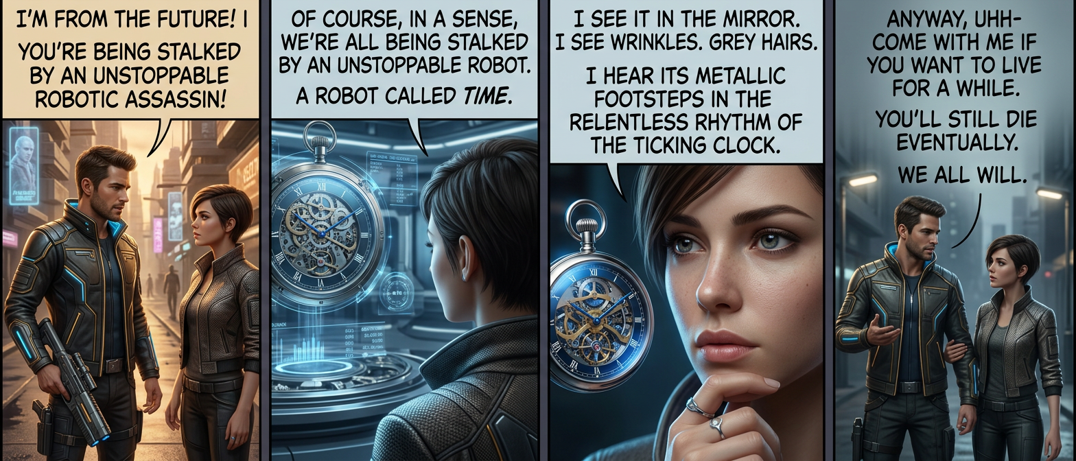 NO FATE BUT THE NARRATIVES WE IMPOSE ON LIFE'S RANDOM CHAOS TO DISTRACT OURSELVES FROM OUR EXISTENTIAL PLIGHT