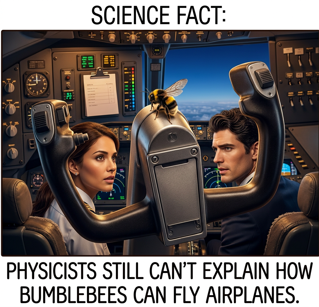 Did you know sociologists can't explain why people keep repeating that urban legend about bumblebees not being able to fly!?