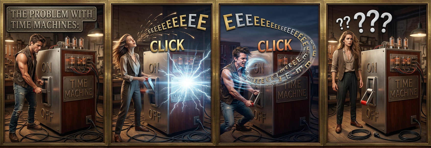 'All time machine systems nominal ... T-minus ten ... eleven ...'