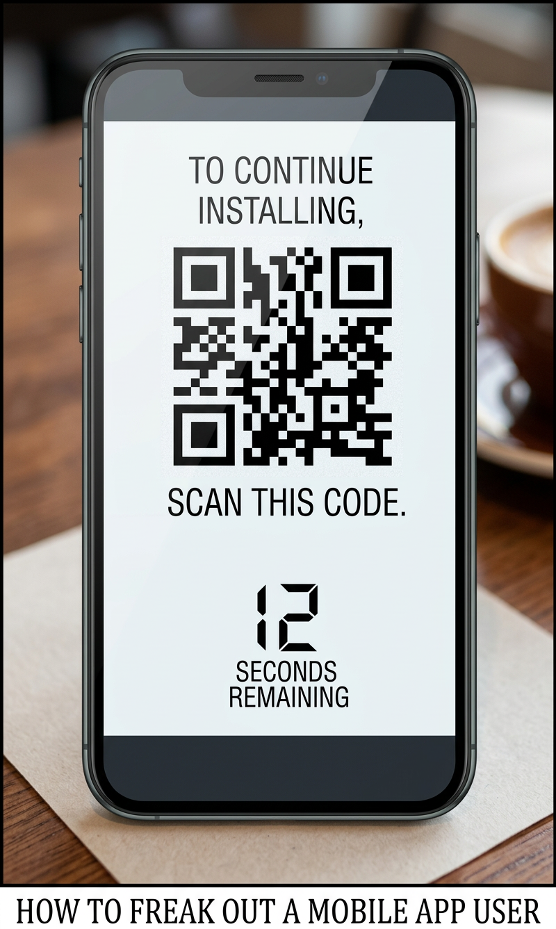 Remember, the installer is watching the camera for the checksum it generated, so you have to scan it using your own phone.
