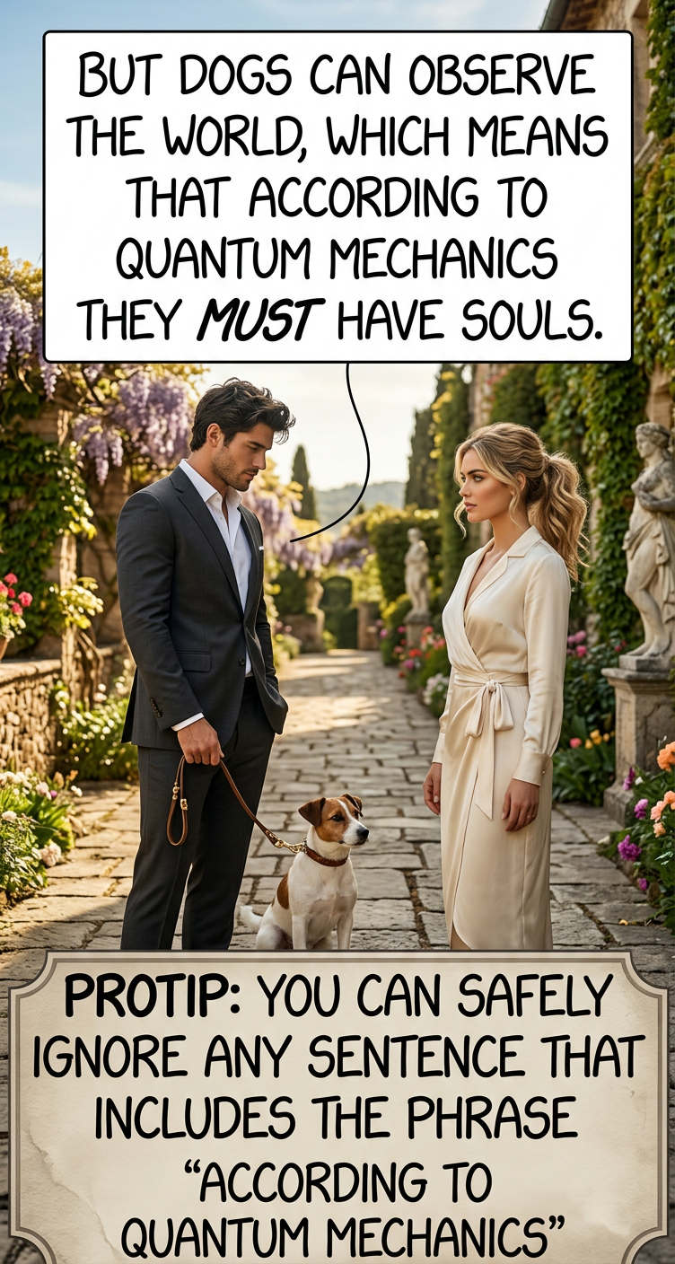 You can also just ignore any science assertion where 'quantum mechanics' is the most complicated phrase in it.