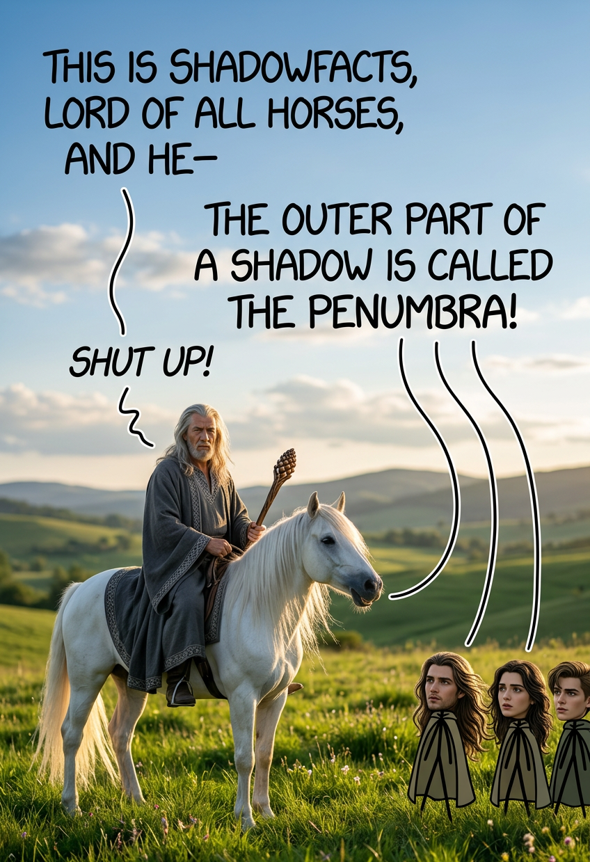 'Look to my coming on the fifth day. At dawn, look to the east.' 'And look to the west to see our shadows!'