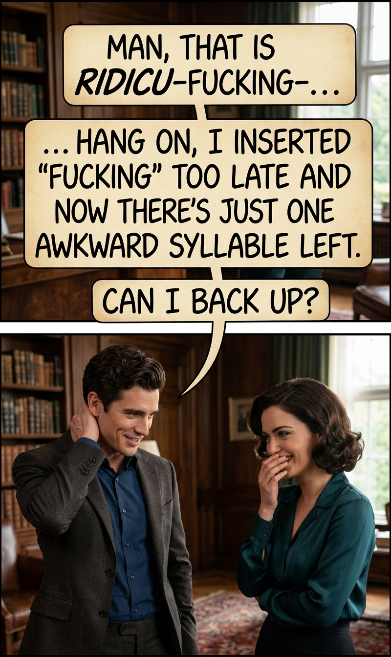 You absolute-fucking-... shit.