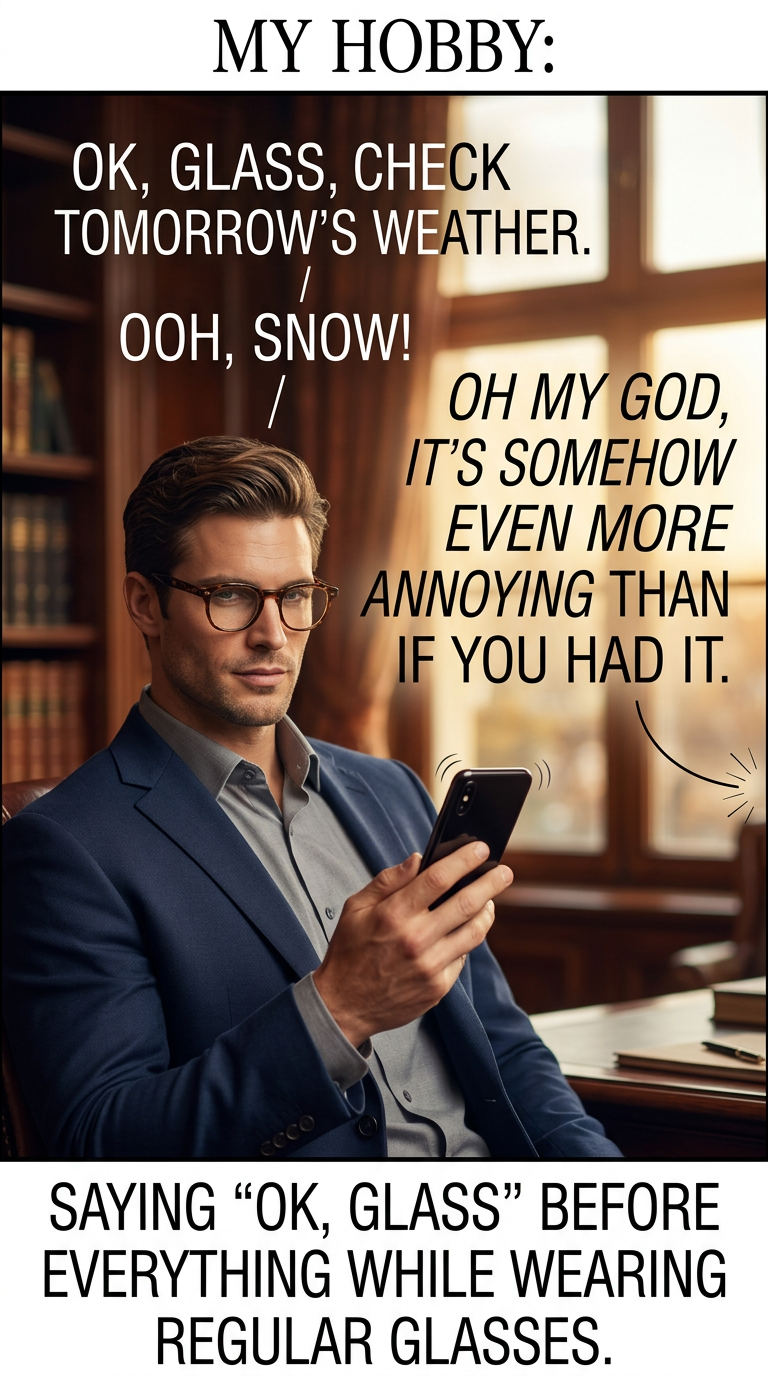 Plus, when someone finally grabs your glasses and stomps on them, it costs way less than $1,500 to replace them.