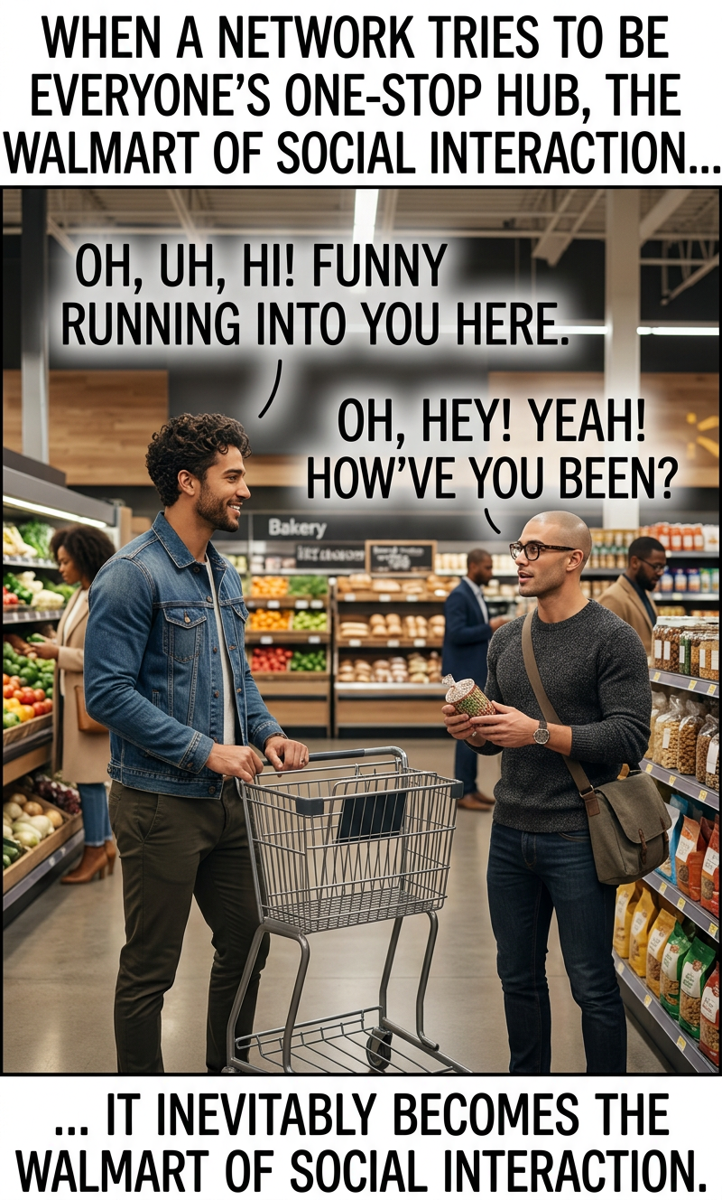 What I really want is to hang out where I hung out with my friends in college, but have all my older relatives there too.