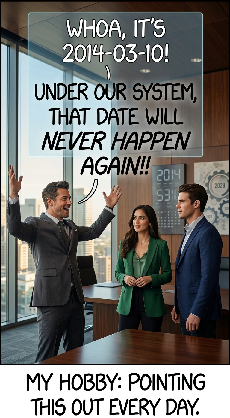 If our current civilization lasts another 8,000 years, it's probably fair to assume the Long Now Foundation got things right, and at some point we started listening to them and switched to five-digit years.