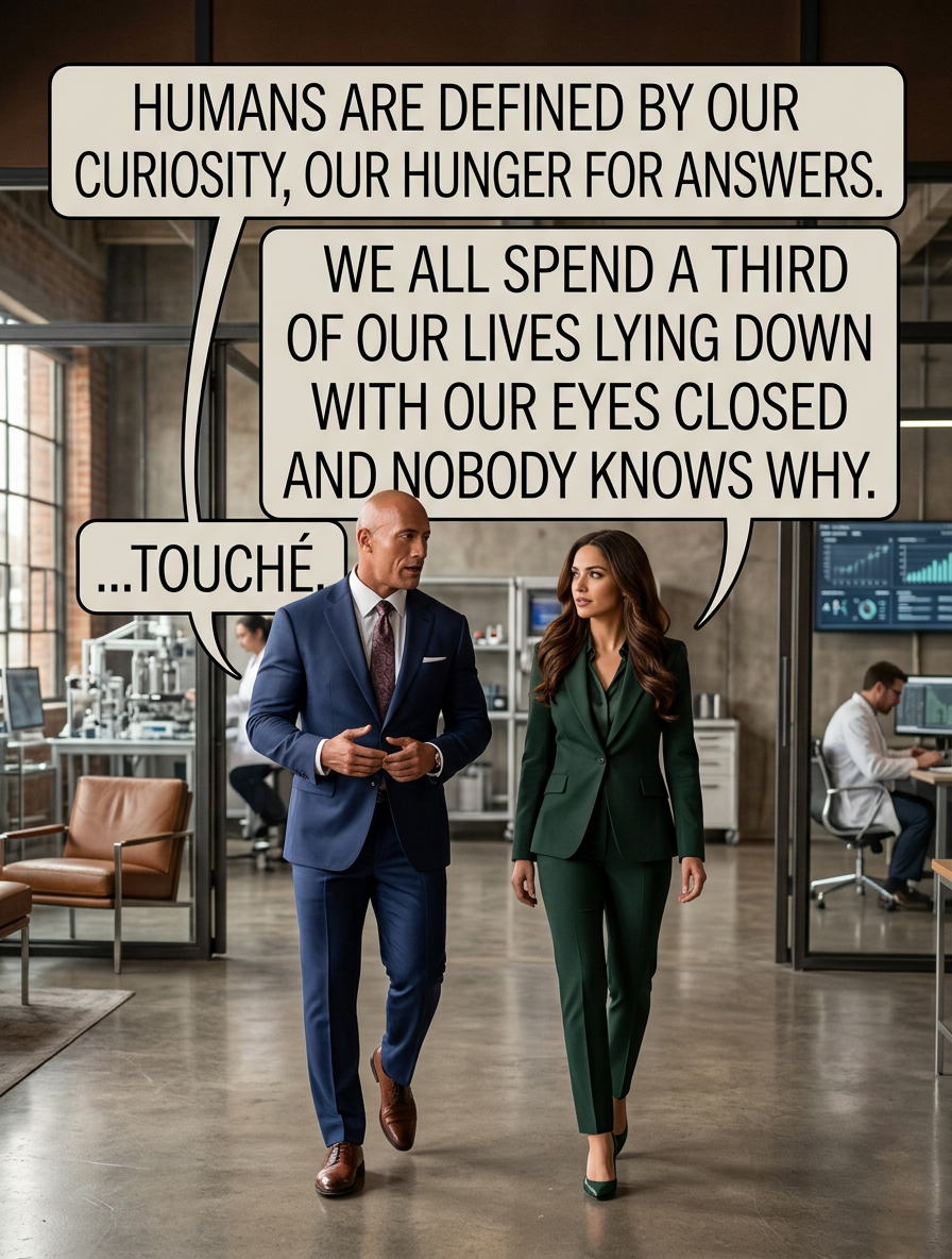 Stanford sleep researcher William Dement said that after 50 years of studying sleep, the only really solid explanation he knows for why we do it is 'because we get sleepy'.