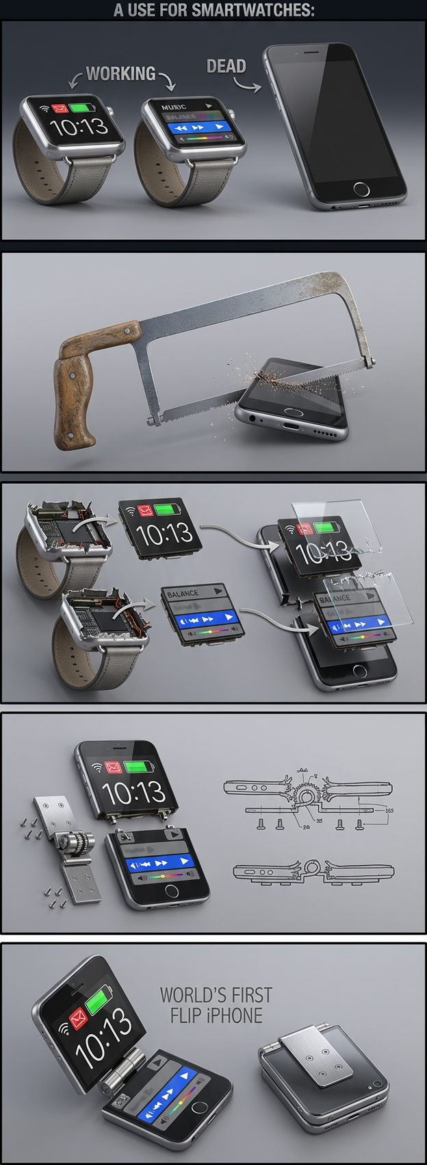 This is even better than my previous smartphone casemod: an old Western Electric Model 2500 desk phone handset complete with a frayed, torn-off cord dangling from it.