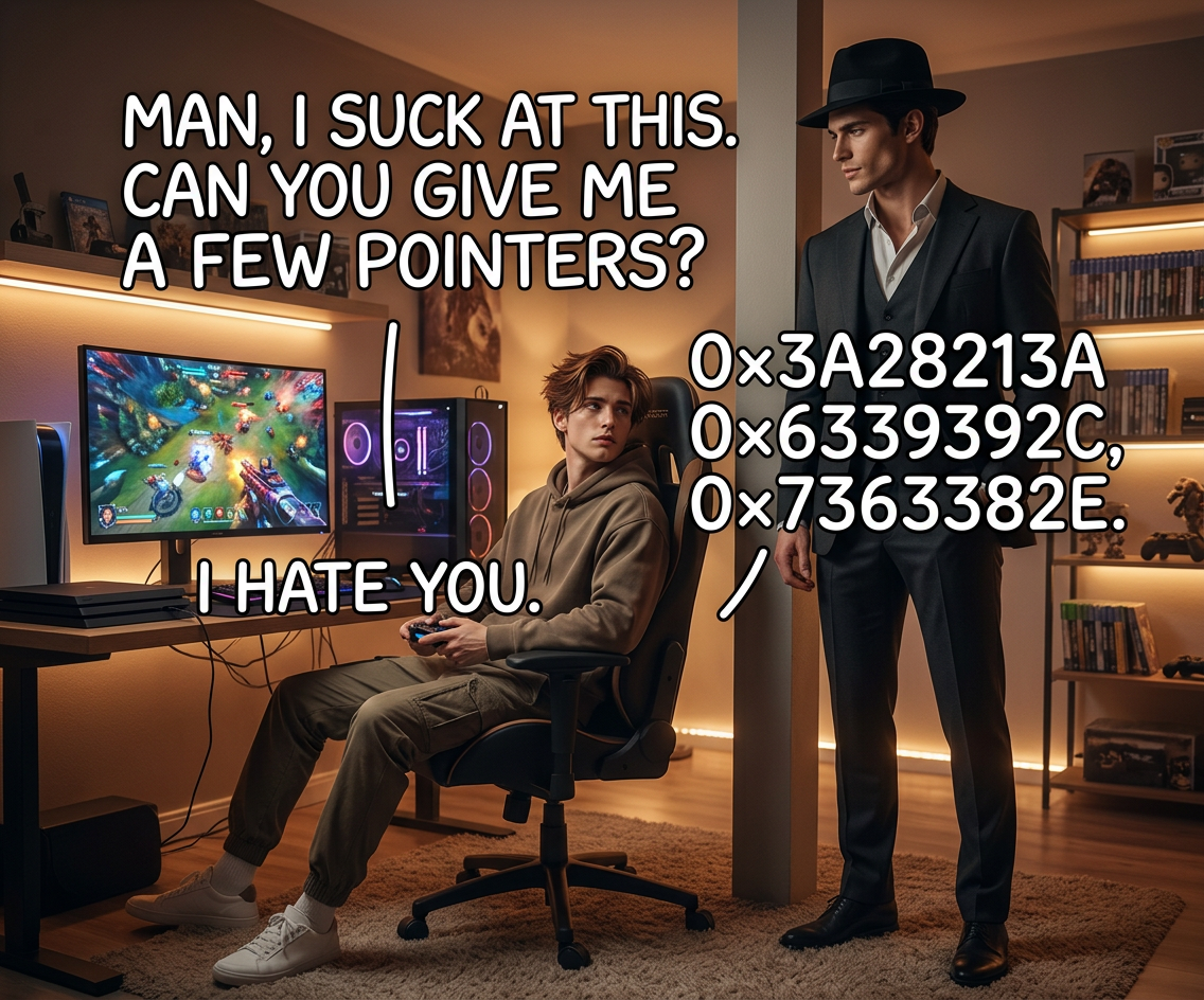 Every computer, at the unreachable memory address 0x-1, stores a secret.  I found it, and it is that all humans ar-- SEGMENTATION FAULT.