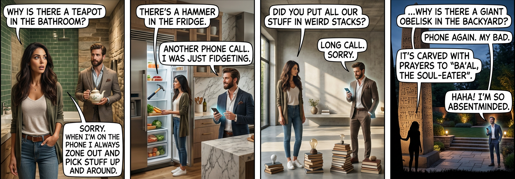 'No idea what I was thinking! Haha! But anyway, maybe we should check out what this Ba'al guy has to say.'