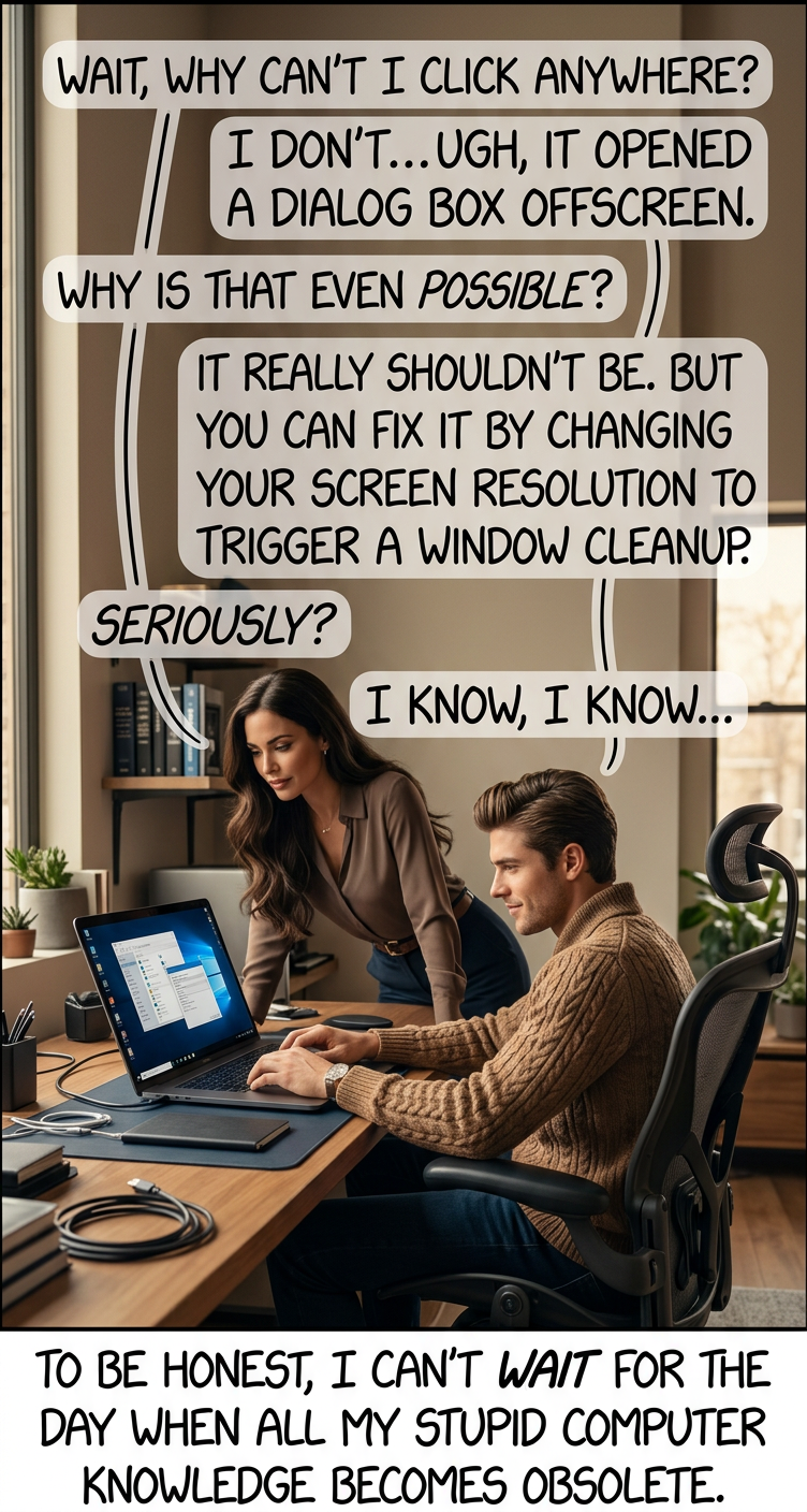 "Oh, you're using their Chrome APP, not their Chrome EXTENSION. They're very similar but one handles window creation differently." is a thing I hope I can stop saying soon.