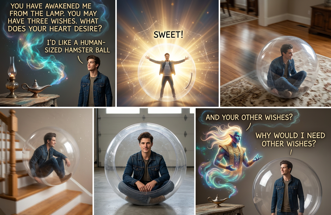 Reportedly, double-walled inflatable balls like this exist somewhere.  Now to find that place.