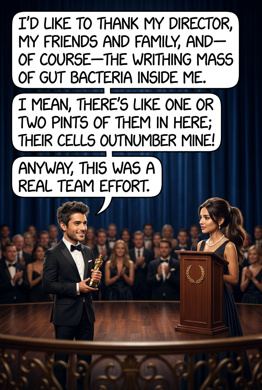 Given the role they play in every process in my body, really, they deserve this award more than me. Just gotta figure out how to give it to them. Maybe I can cut it into pieces to make it easier to swallow ...