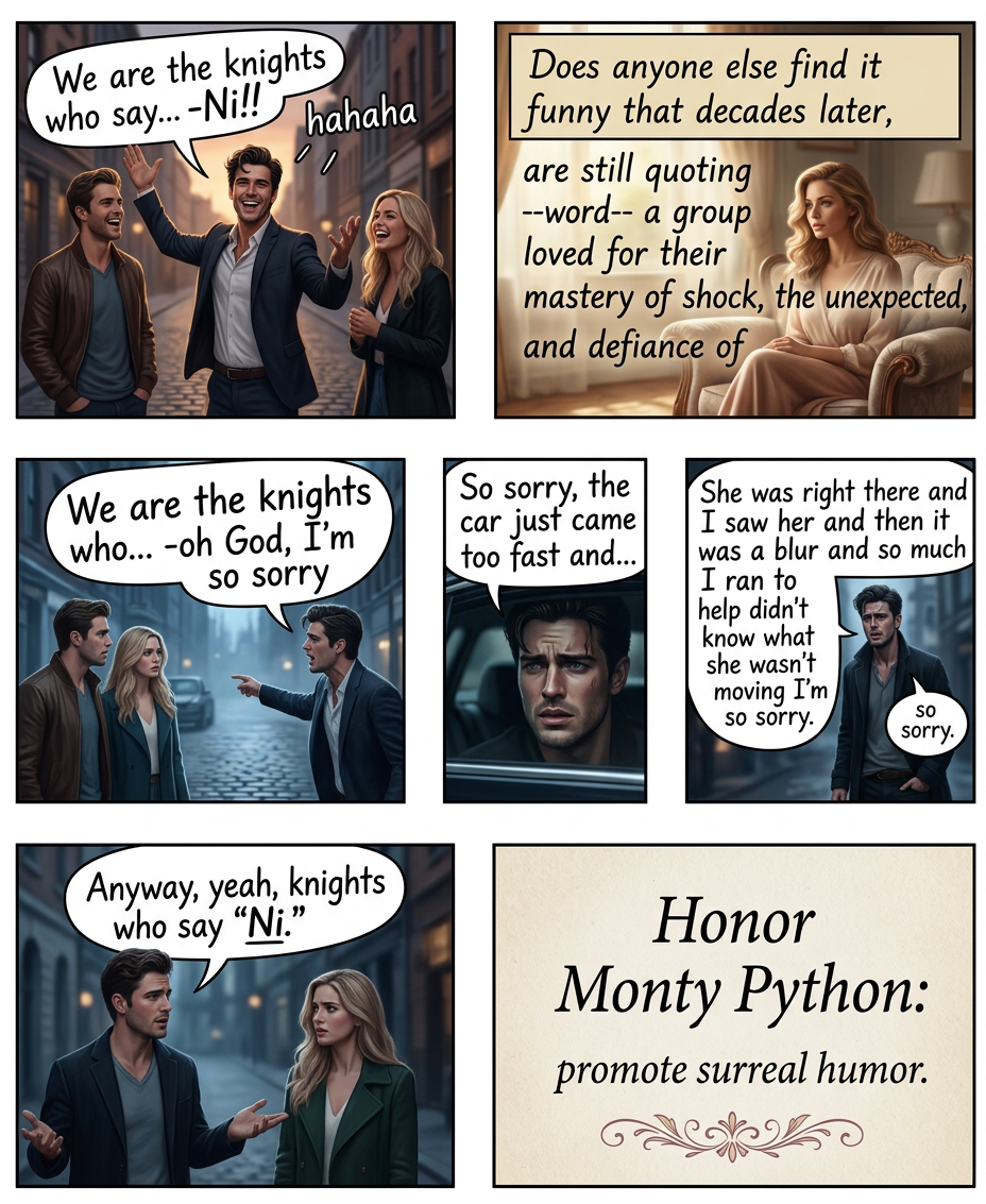 I went to a dinner where there was a full 10 minutes of Holy Grail quotes exchanged, with no context, in lieu of conversation.  It depressed me badly.