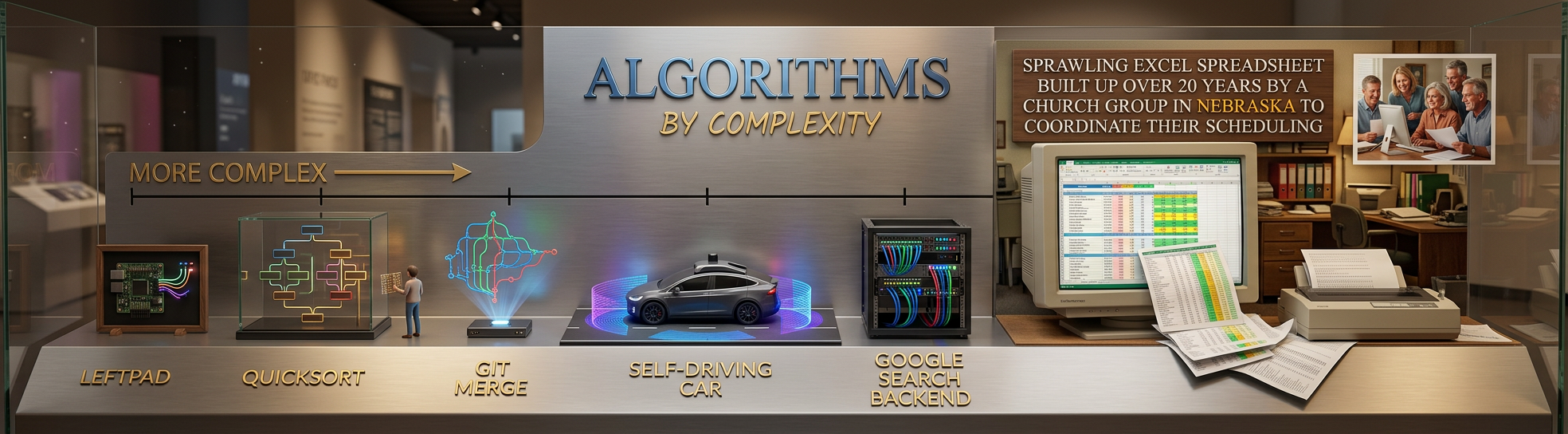 There was a schism in 2007, when a sect advocating OpenOffice created a fork of Sunday.xlsx and maintained it independently for several months. The efforts to reconcile the conflicting schedules led to the reinvention, within the cells of the spreadsheet, of modern version control.