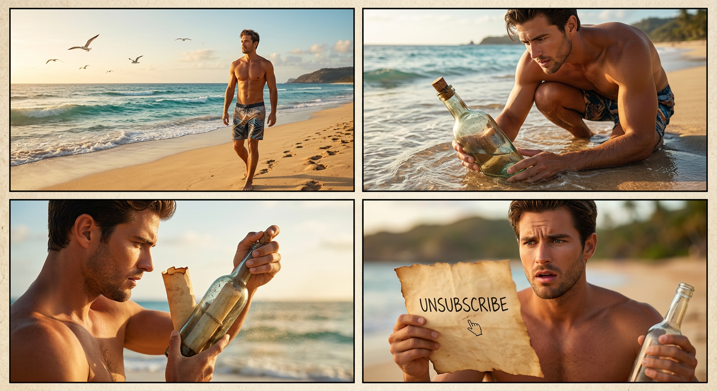 I tried to send a message back, but I accidentally hit 'reply all' and now the ocean is clogged with message bottles.