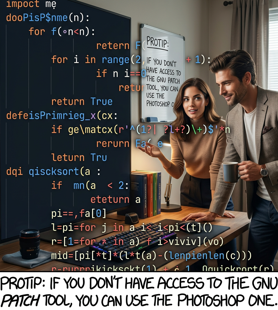 My optimizer uses content-aware inpainting to fill in all the wasted whitespace in the code, repeating the process until it compiles.