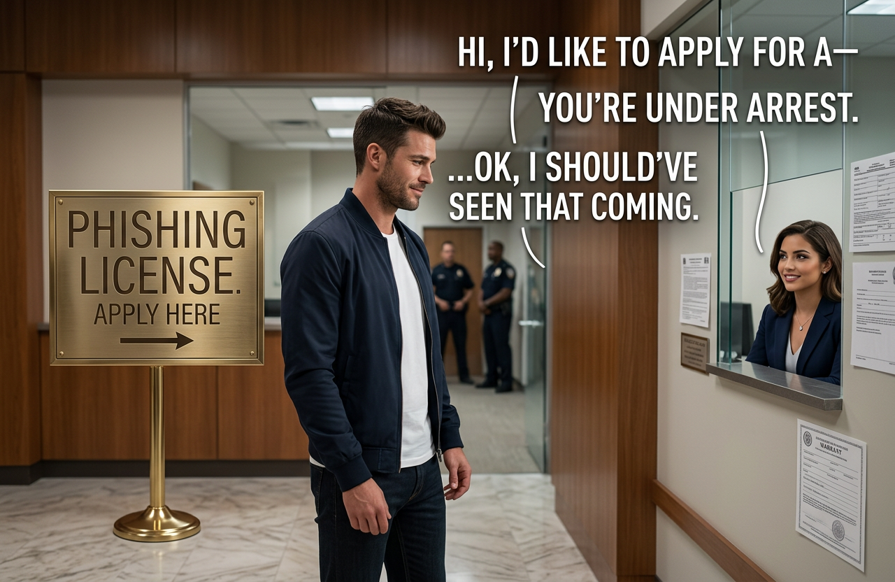 Later, walking out of jail after posting $10,000 bail: "Wait, this isn't the street the county jail is on."