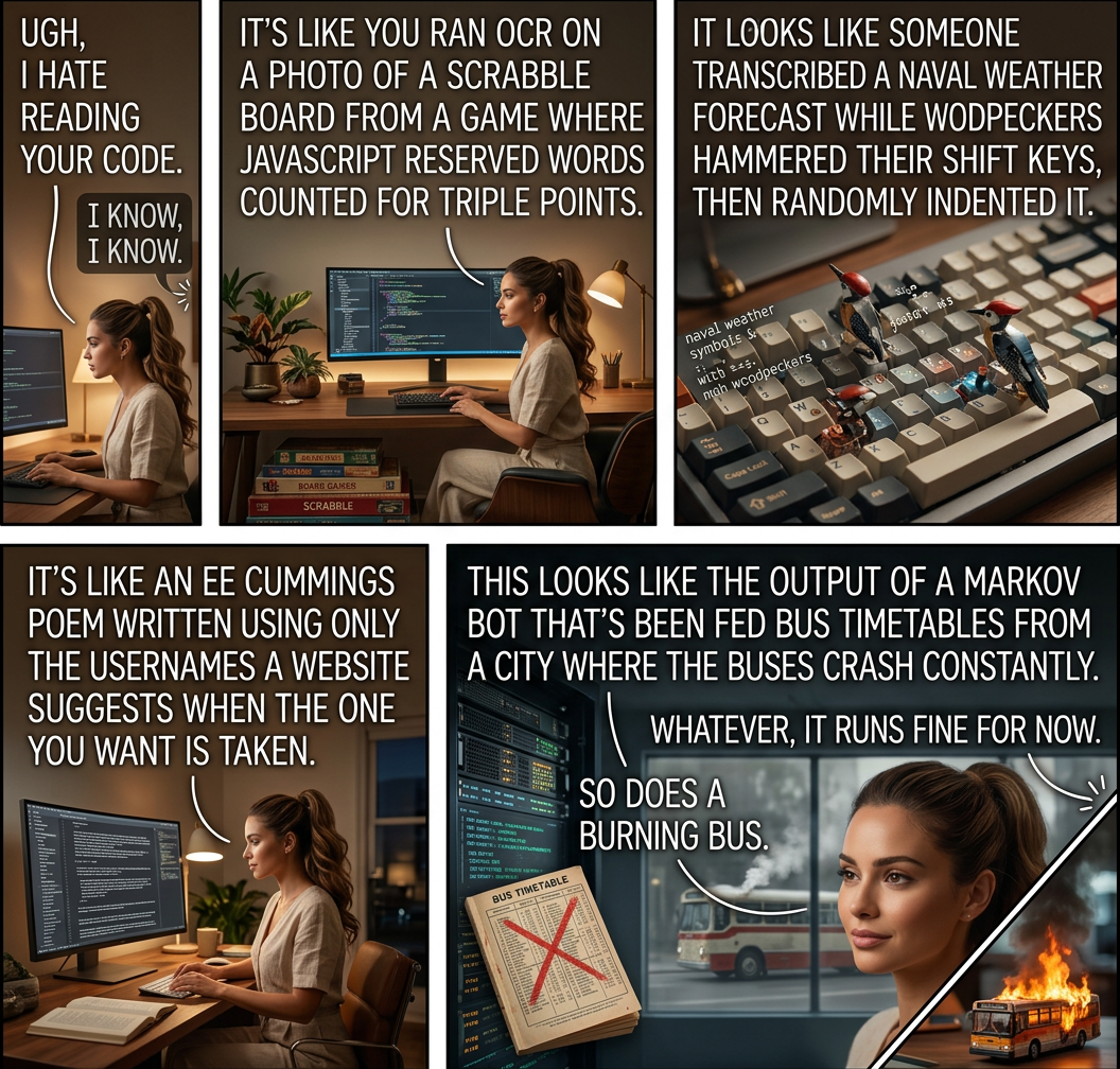 It's like you tried to define a formal grammar based on fragments of a raw database dump from the QuickBooks file of a company that's about to collapse in an accounting scandal.