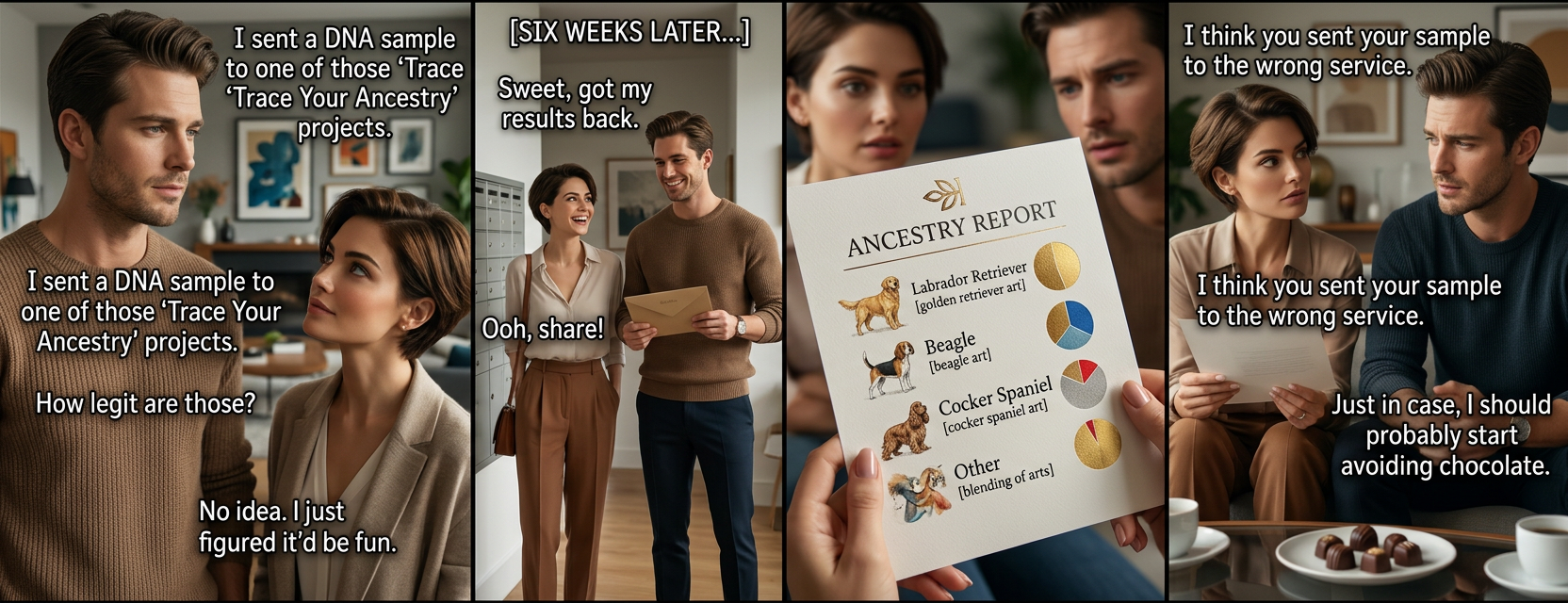 Plus, now I know that I have risk factors for elbow dysplasia, heartworm, parvo, and mange.