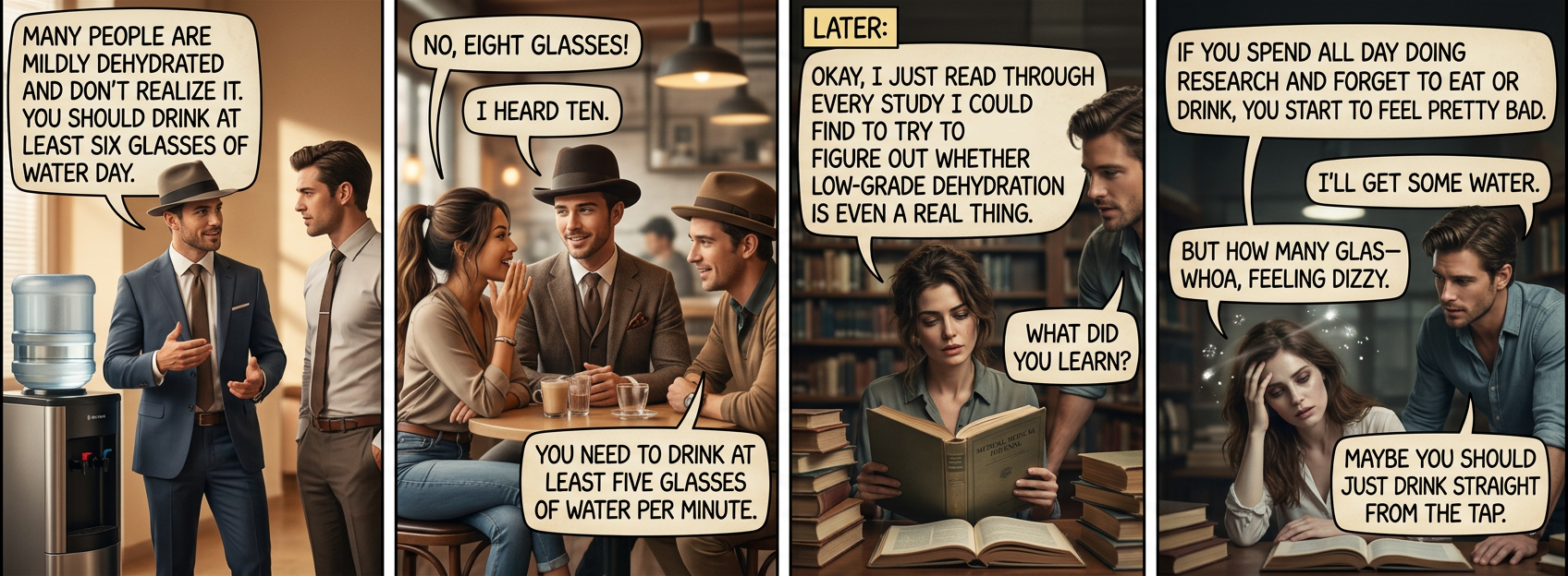 I don't care what the research says. Everybody knows you should drink 3,000 glasses of water a day and change your oil every 8 miles.