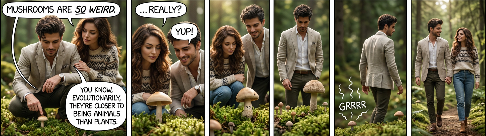 Evolutionarily speaking, mushrooms are technically a type of ghost.