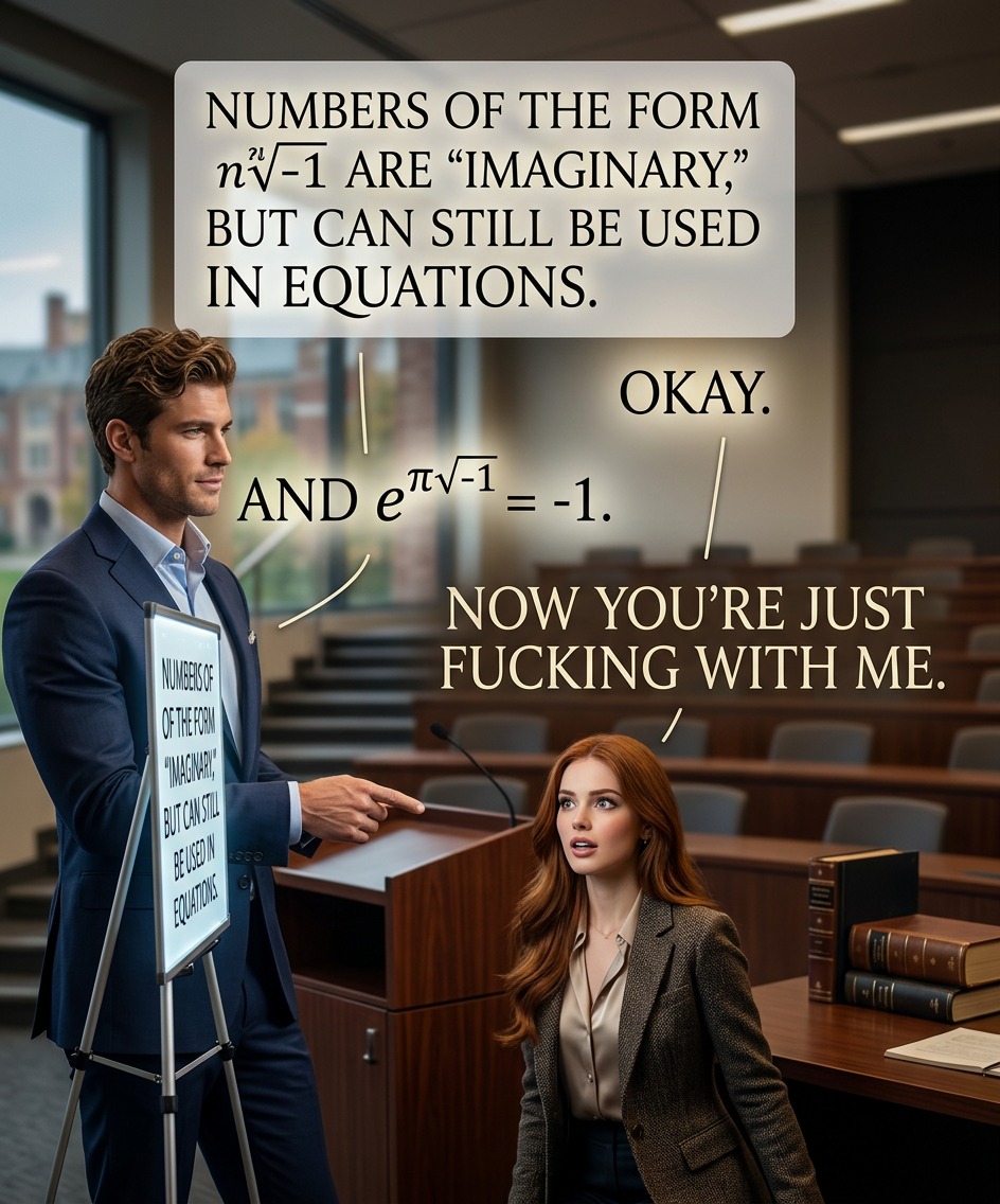 I have never been totally satisfied by the explanations for why e to the ix gives a sinusoidal wave.