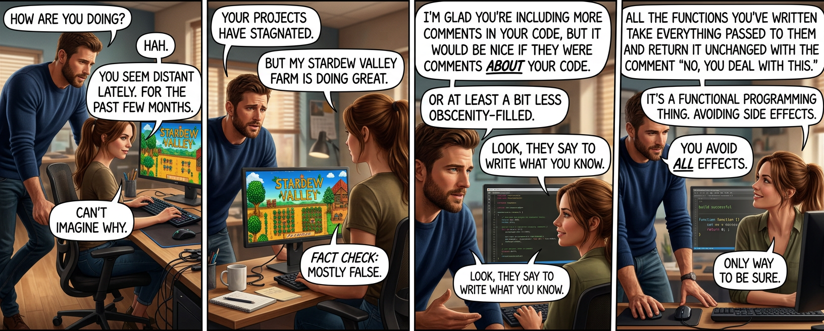 With the right 90-degree rotation, any effect is a side effect.