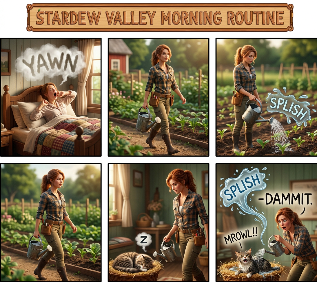 I have accidentally watered virtually every person and object in Pelican Town.