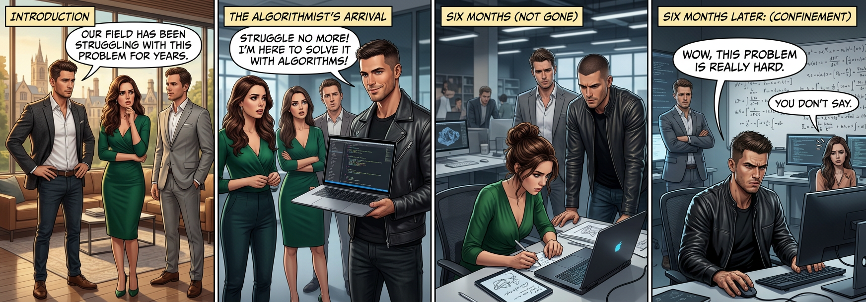 "We TOLD you it was hard." "Yeah, but now that I'VE tried, we KNOW it's hard."