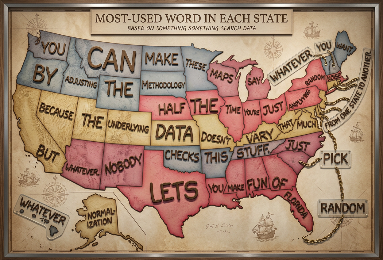 The top search for every state is PORN, except Florida, where it's SEX PORN.