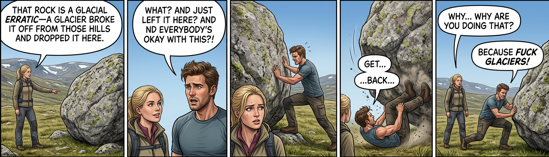 "This will take a while, which sucks, because I'm already so busy chiseling out igneous intrusions from rock formations and watching Youtube loops of the Superman fault-sealing scene over and over."