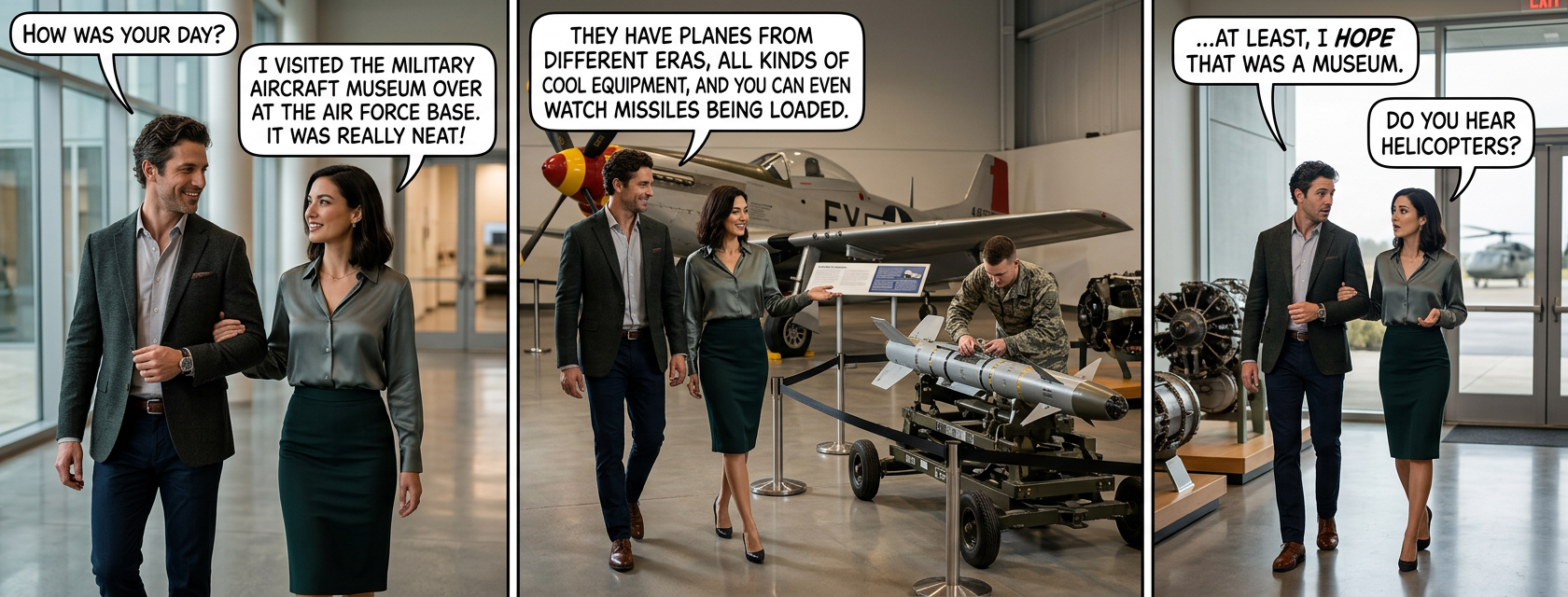 I had fun visiting the museum at Dover Air Force Base, unless they don't have a museum, in which case I've never been to Delaware in my life.