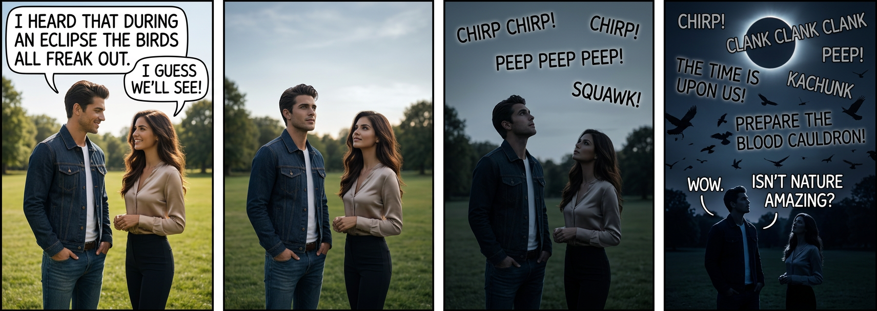 'Hey! Put her down!' 'No, it's ok! The next chance for me to be carried to a blood cauldron isn't until 2024!'