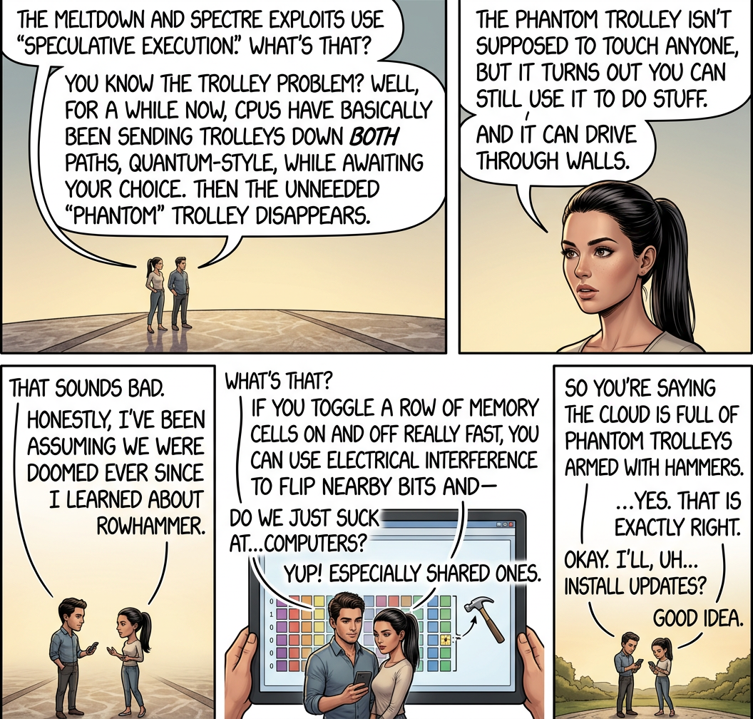 New zero-day vulnerability: In addition to rowhammer, it turns out lots of servers are vulnerable to regular hammers, too.