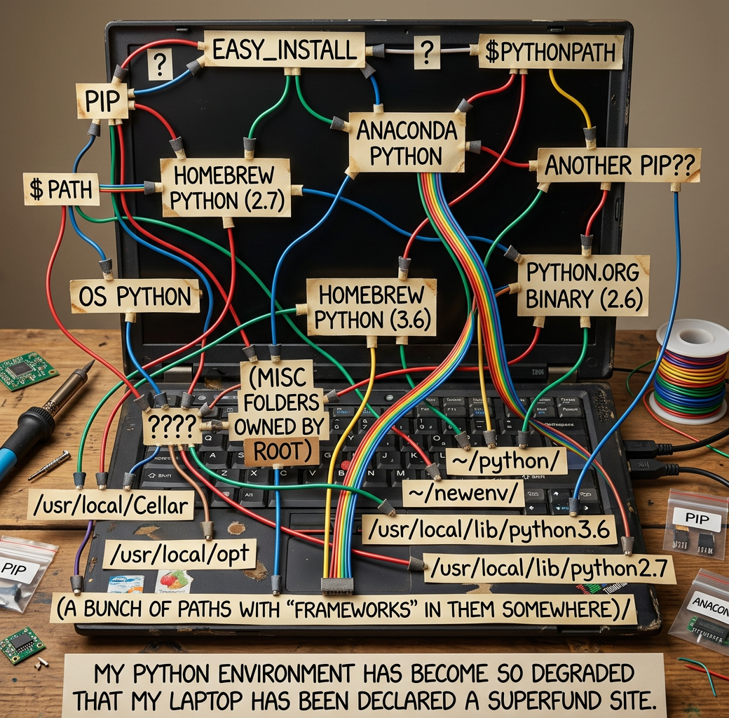 The Python environmental protection agency wants to seal it in a cement chamber, with pictorial messages to future civilizations warning them about the danger of using sudo to install random Python packages.