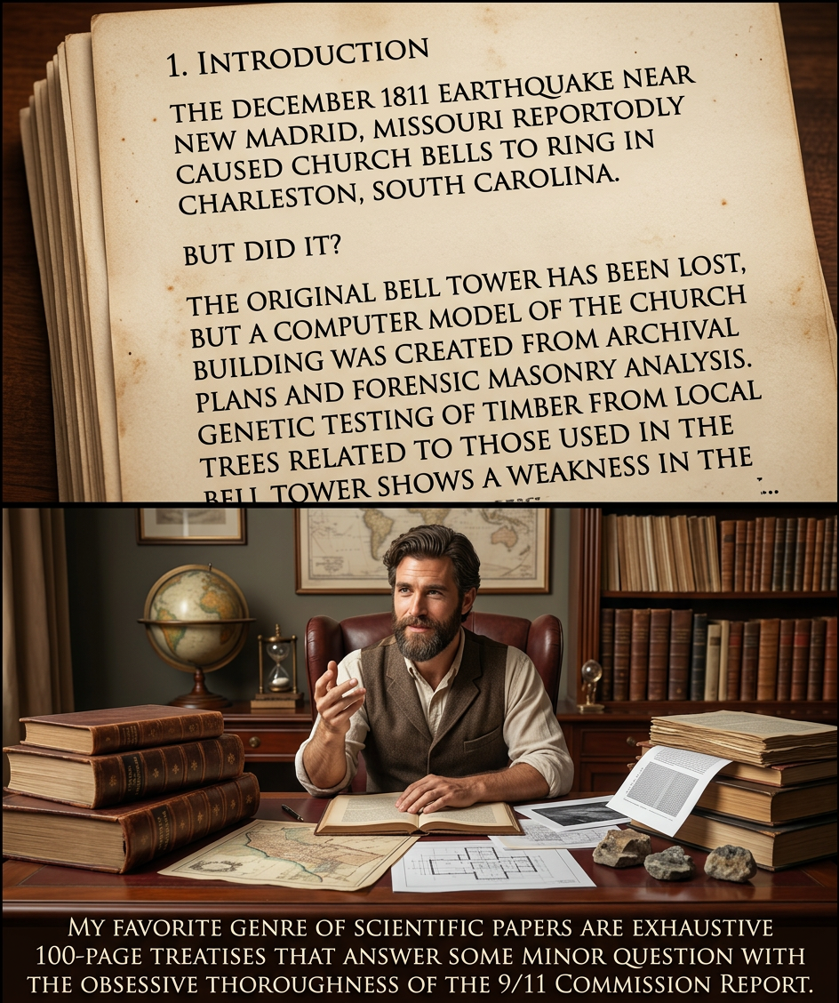 The likely shape of the bells was determined through consultation with several bellringing experts at the Tower of London. Transcripts of those interviews are available in Appendix VII.