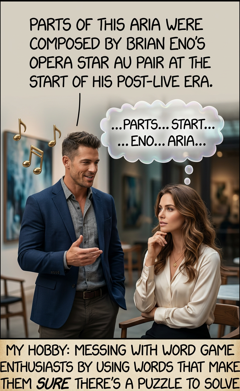 Eno's storied aria was once soloed by Judge Lance Ito on the alto oboe at Ohio's AirAsia Arena.