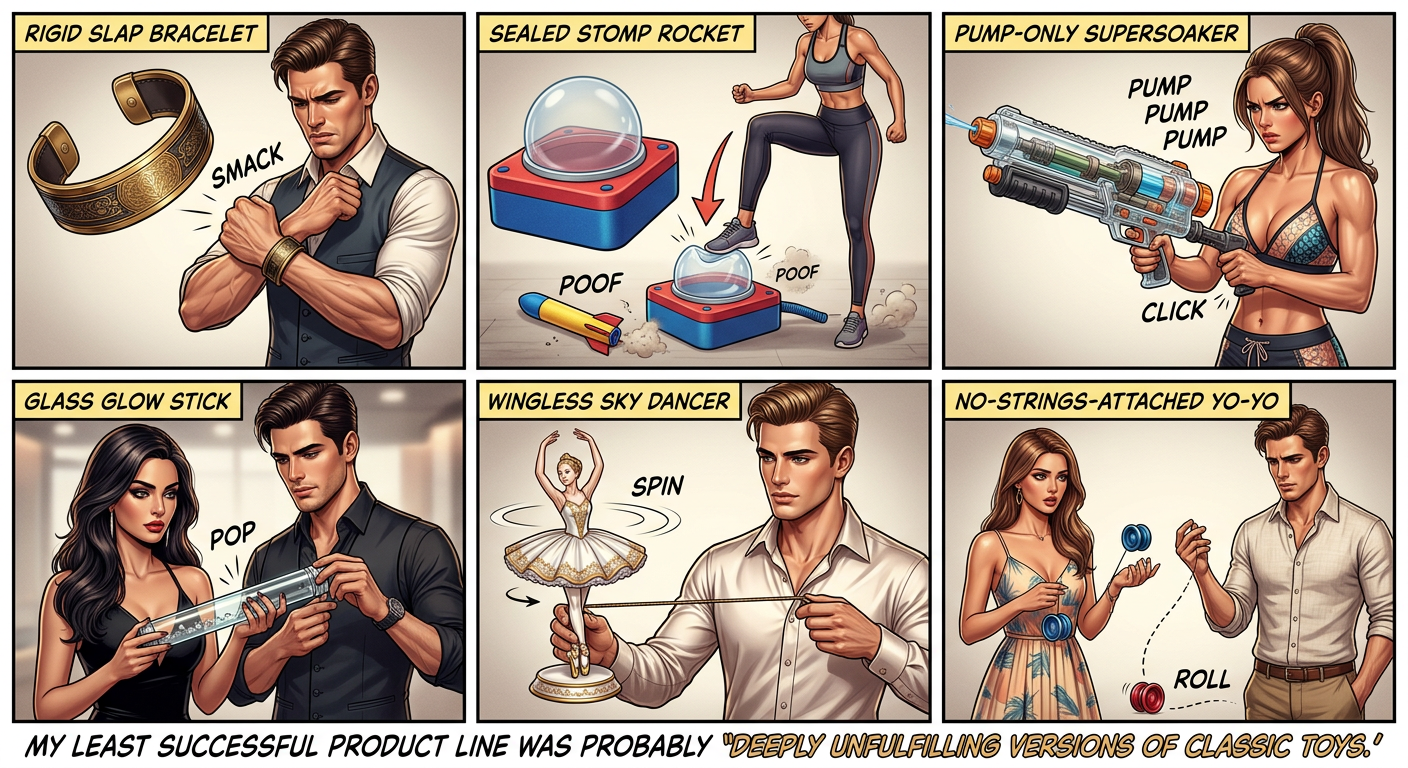 We were going to do a falling-apart Rubik's cube that was just 27 independent blocks stuck together with magnets, but then we realized it was actually really cool and even kind of worked, so we cut that one.