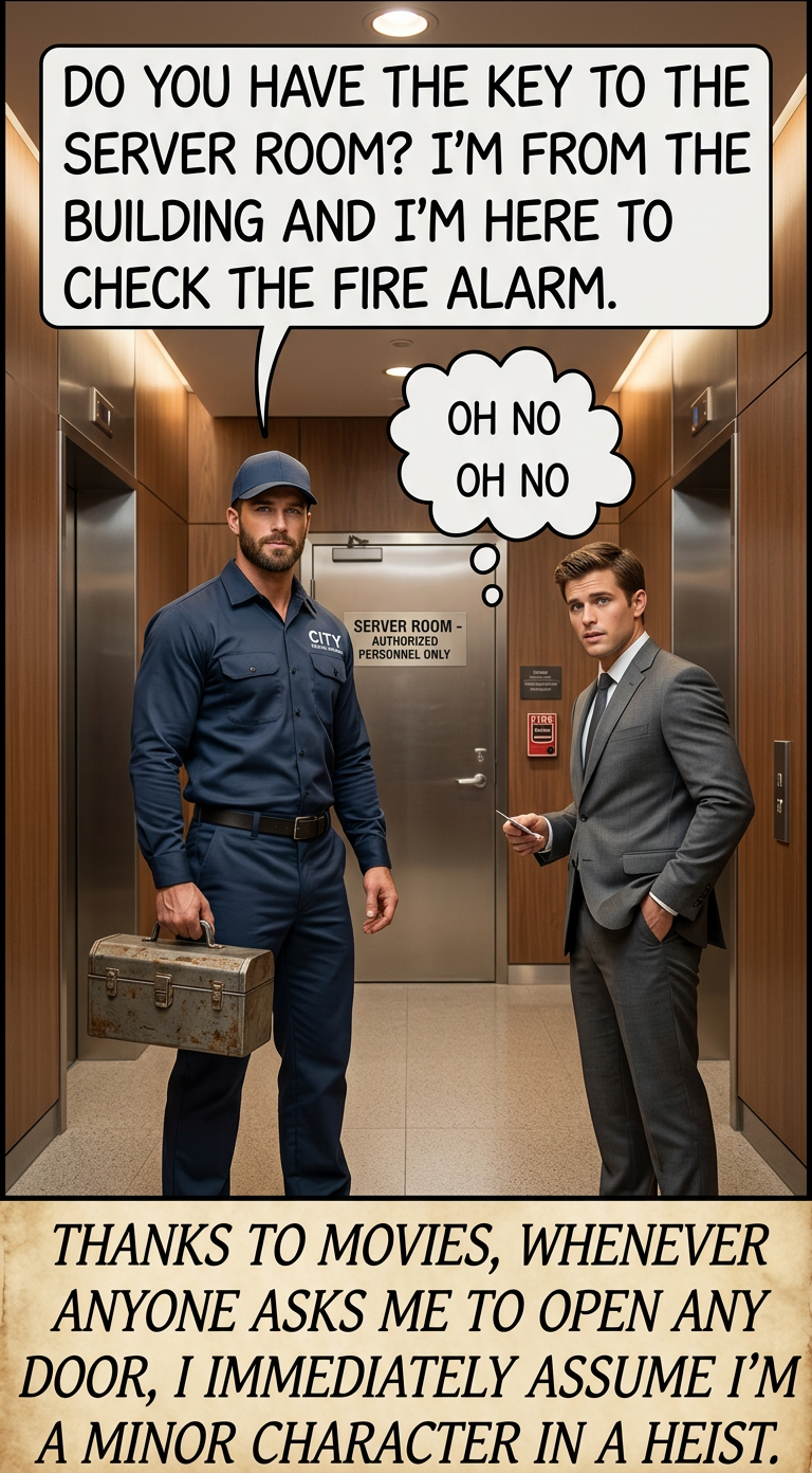 But he has a hat AND a toolbox! Where could someone planning a heist get THOSE?